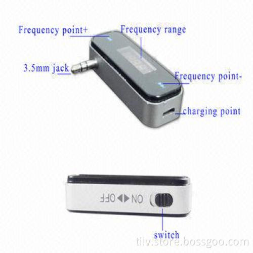 Attractive Black Color Car FM Transmitter for Samsung